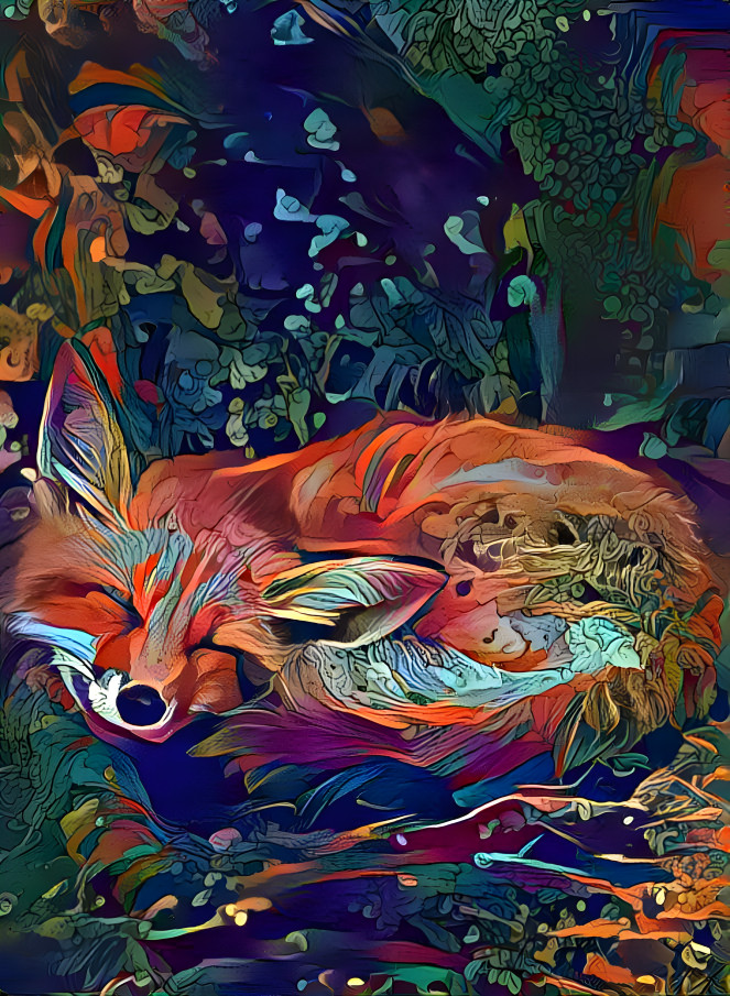 Sleepy fox den 