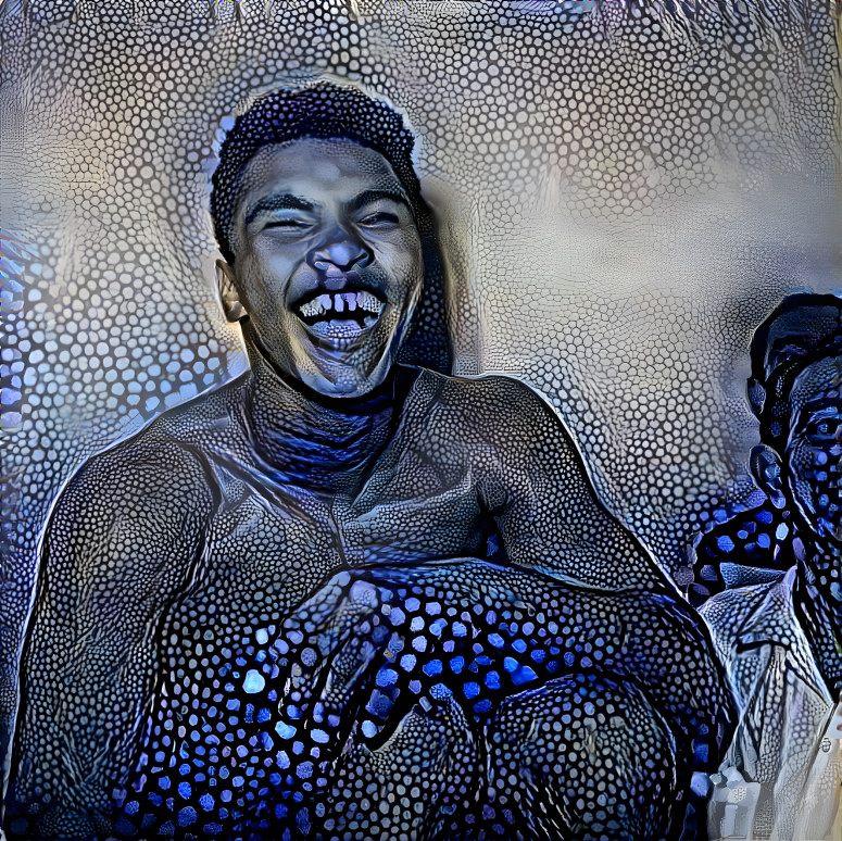 Ali in blue beads