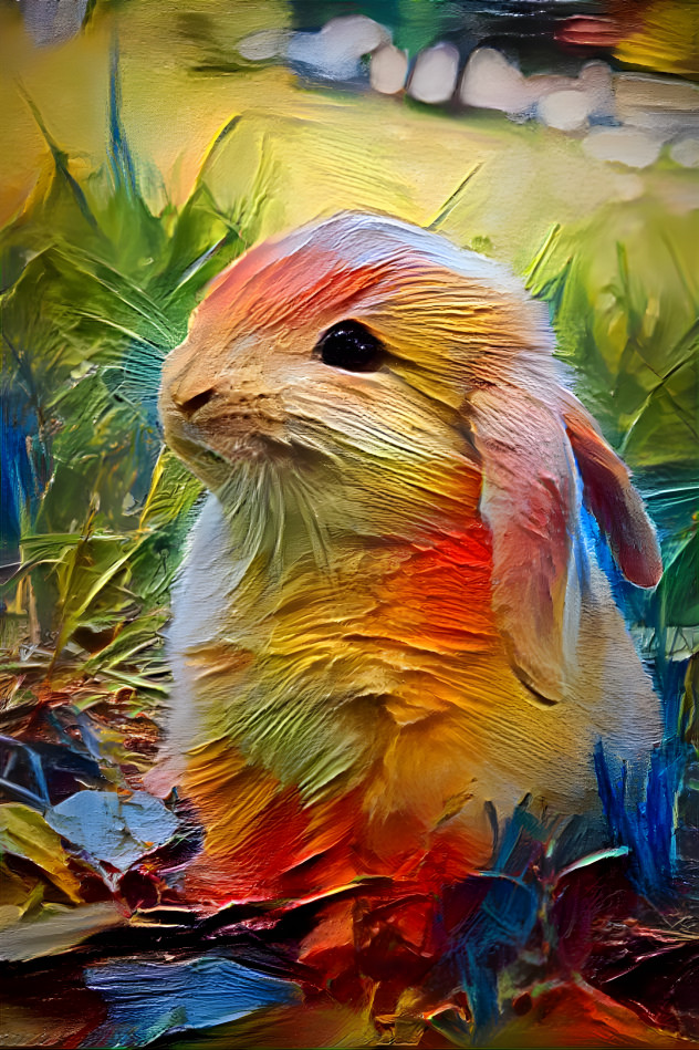Textured Acrylic Bunny