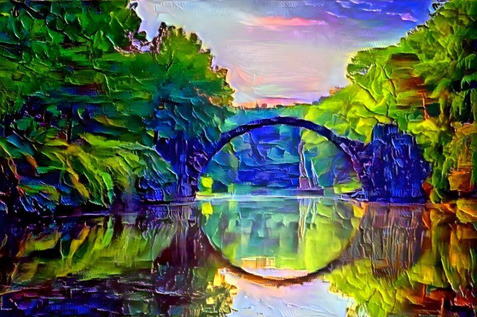 Rakotzbrücke in acrylics 