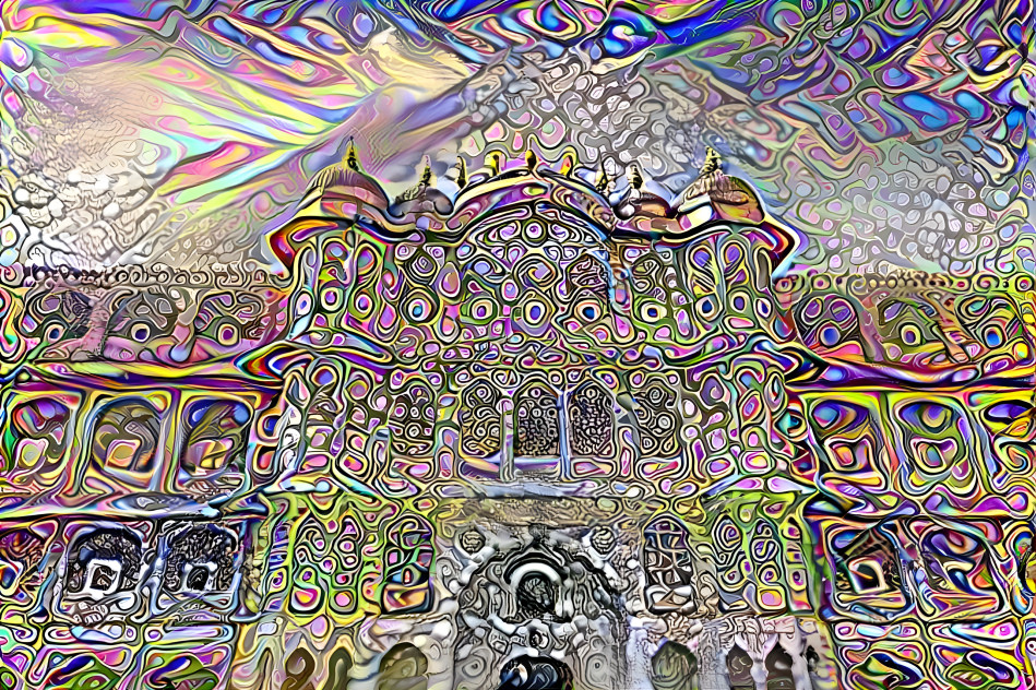 Palace of Jaipur in swirls