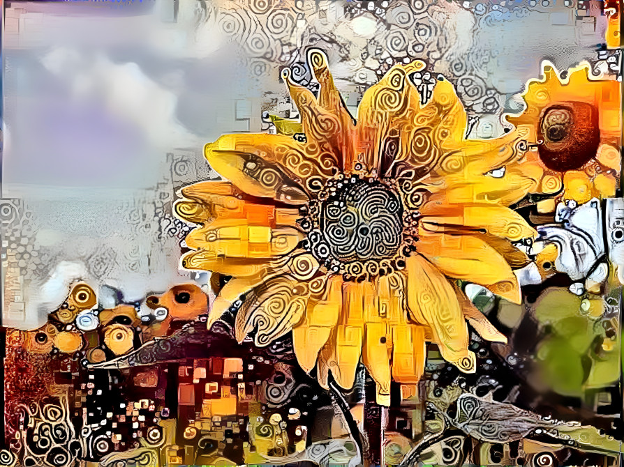 Sunflower klimt style