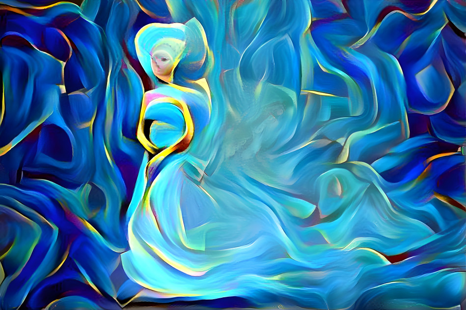 Lady in blue