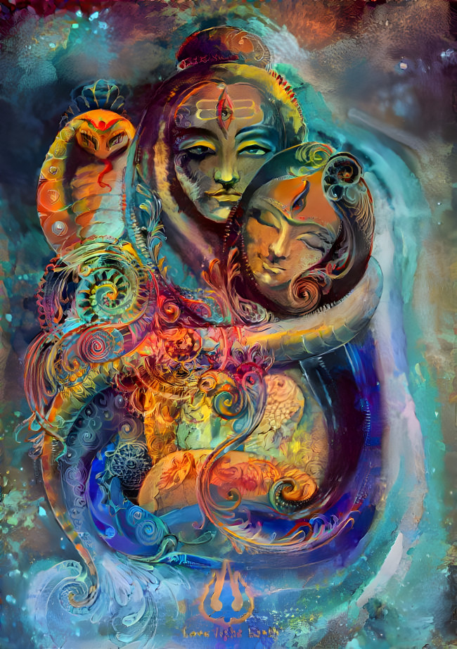 Hindu Lord Shiva and Lordess Parvati