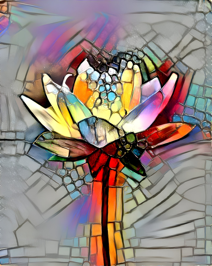 Stained Glass Lotus 