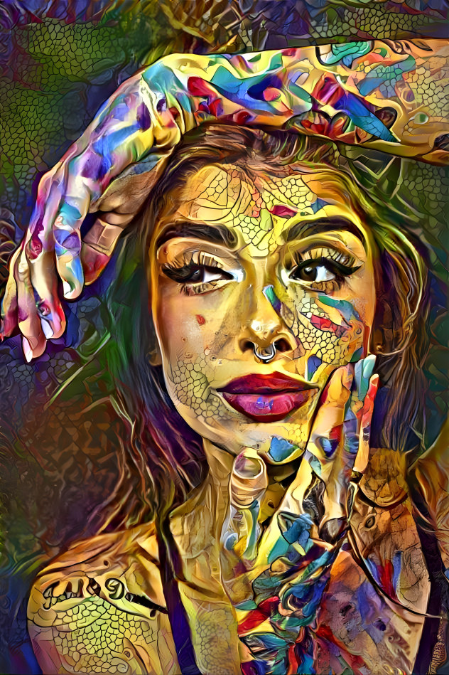 Colorful woman