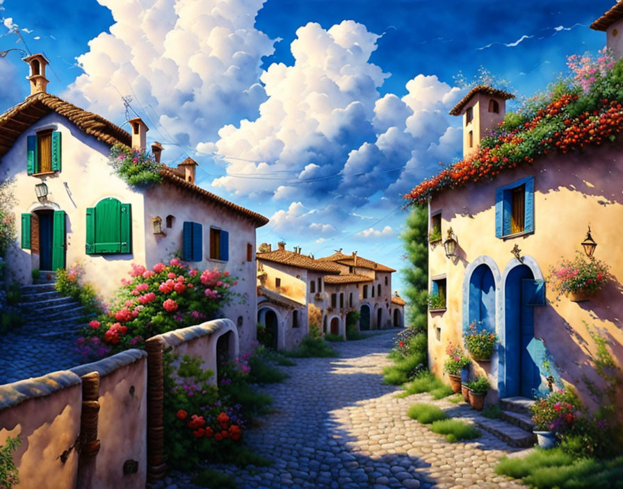 Italian village in summer