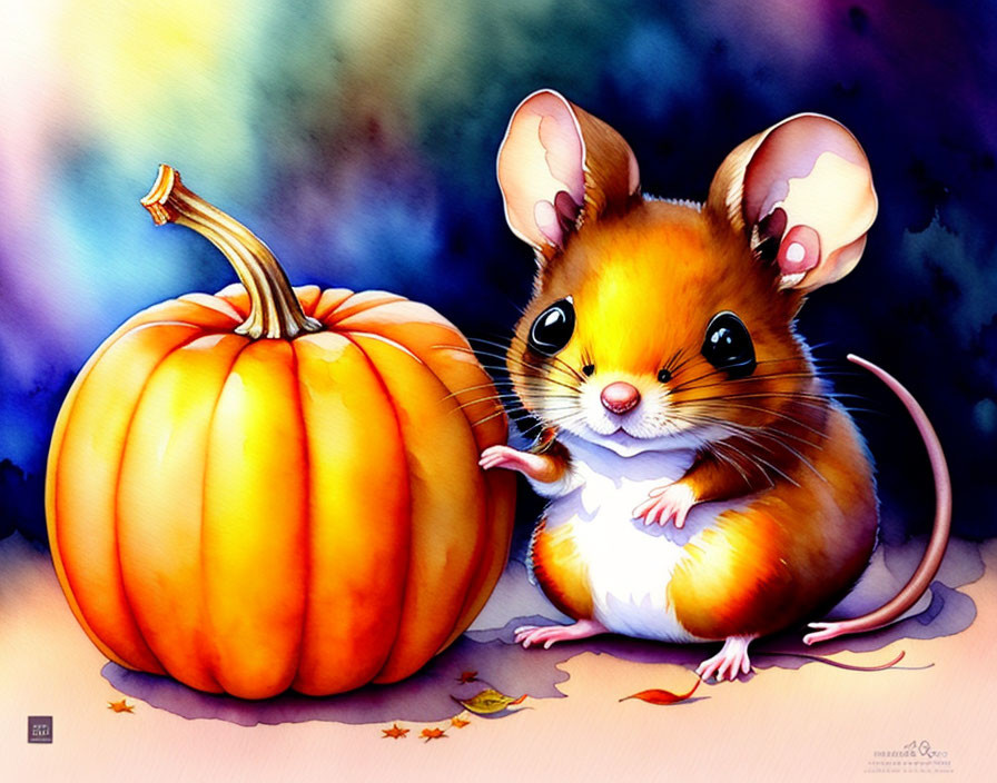   Pumpkin with mouse