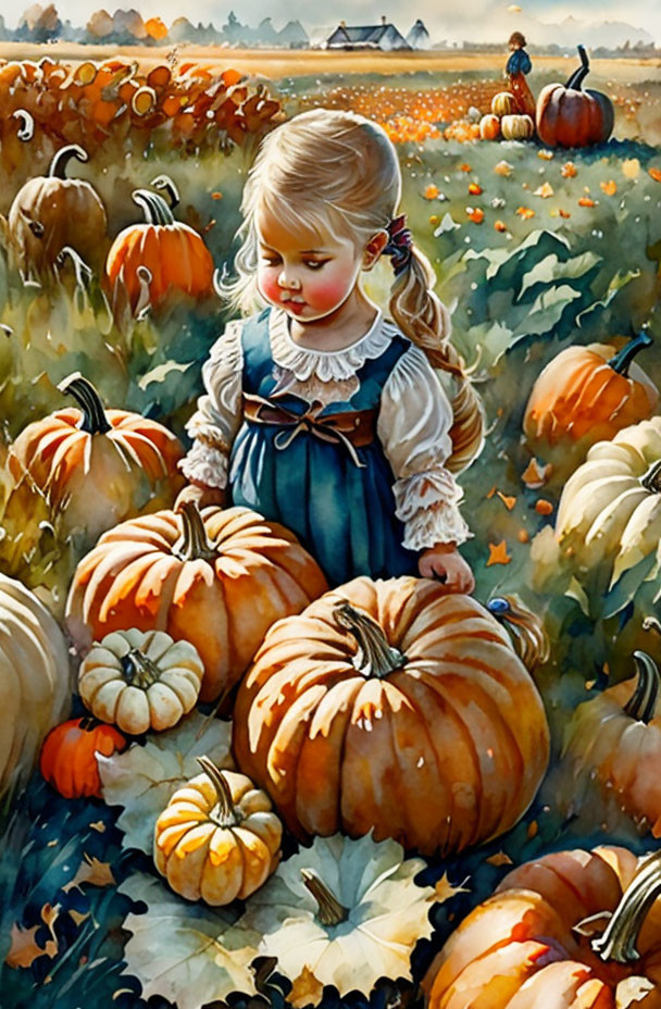 in the pumpkin field