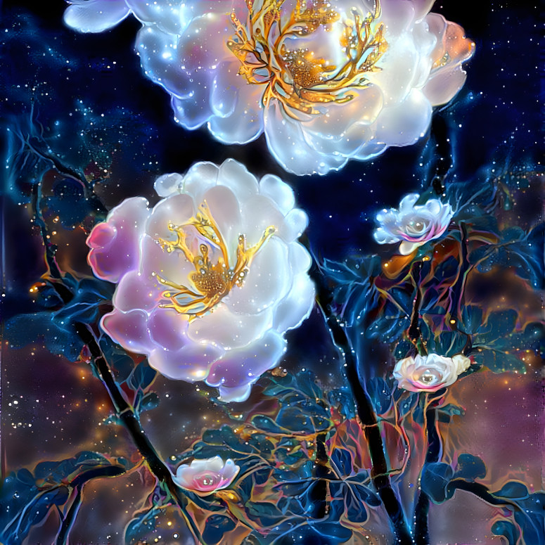 Fantasy flowers in style of Zhao Zhiqian 2