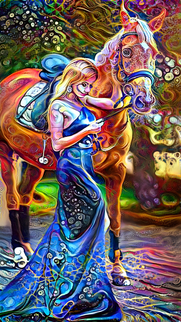 lady and horse 