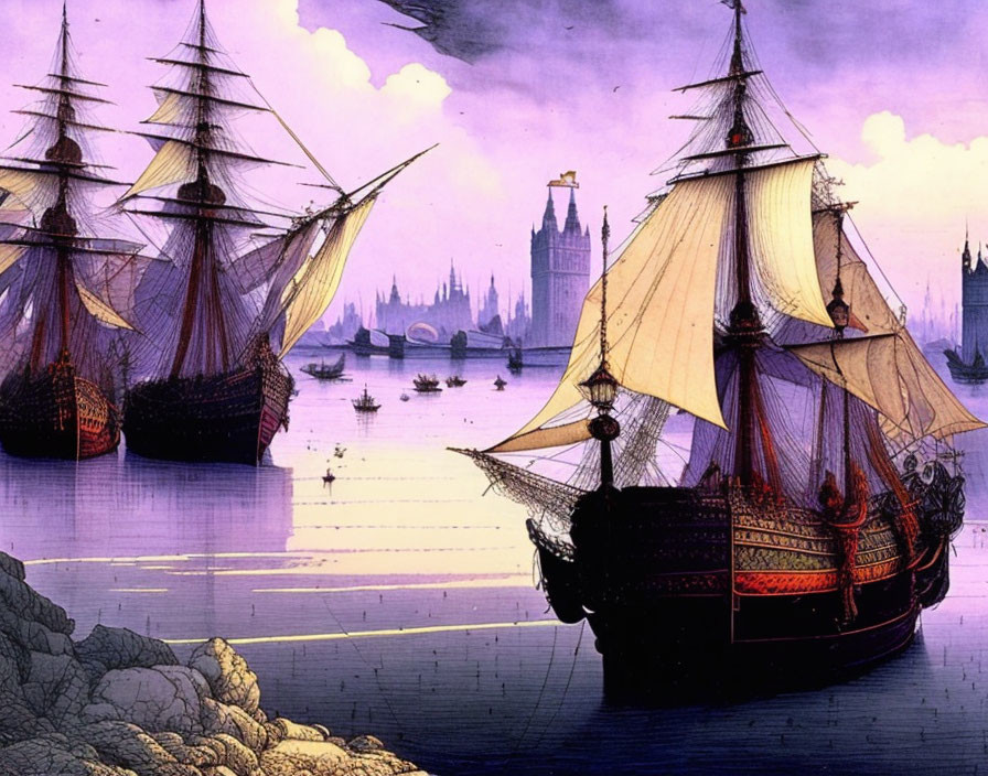  London harbor in 1700