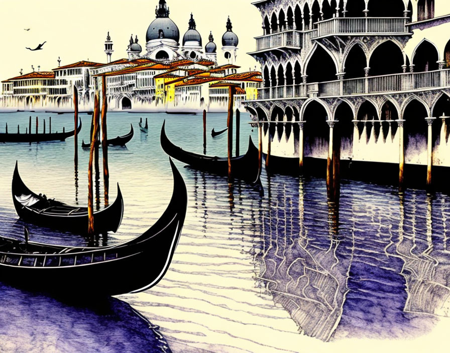 Venice harbor in 1500