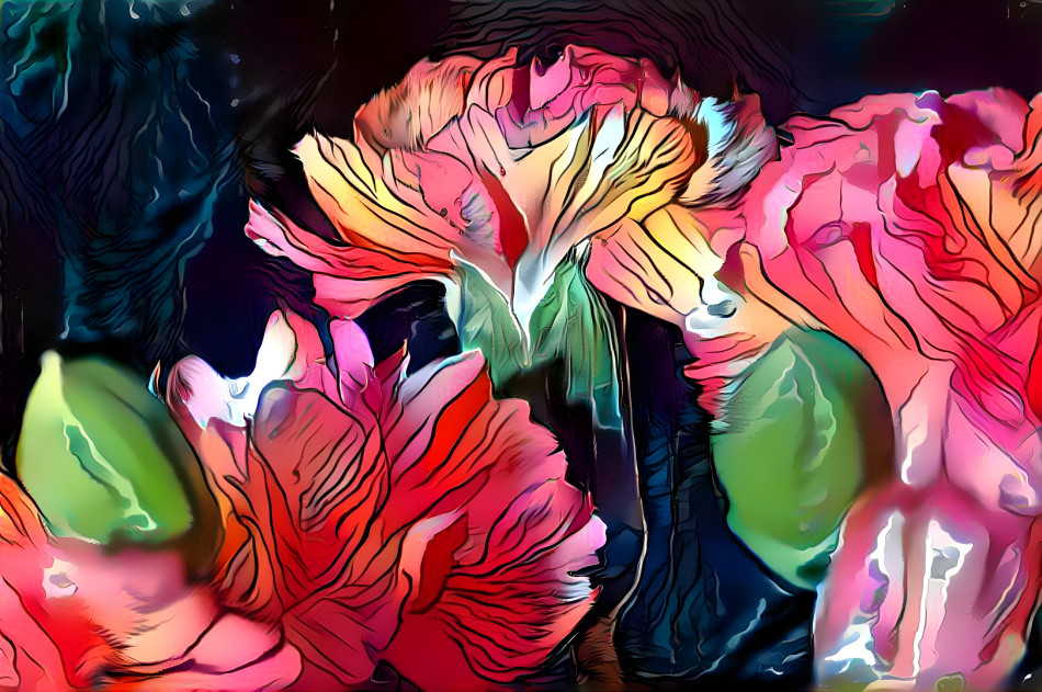 drawn carnations