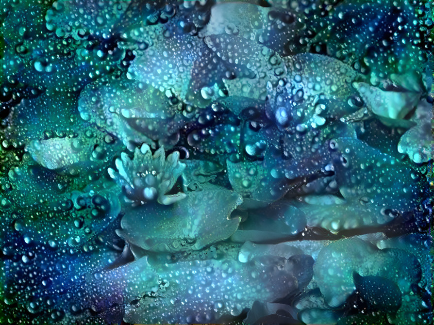 Lilypads in the rain