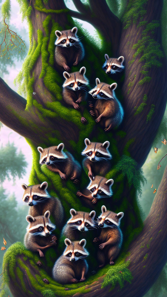 Raccons on a tree
