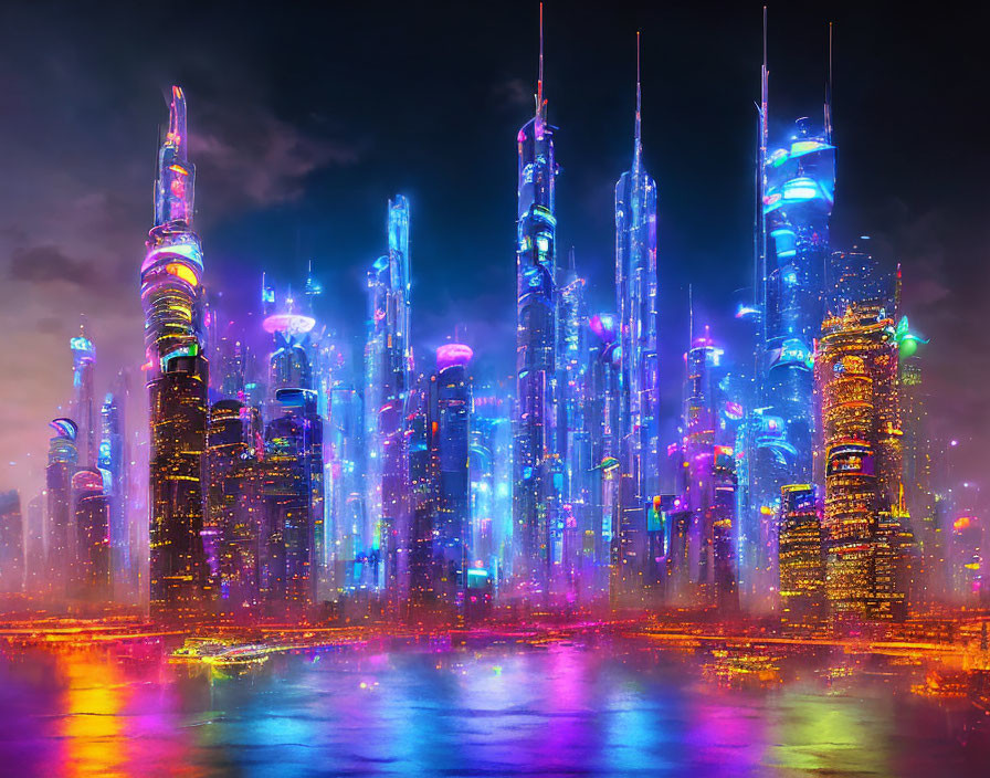 Futuristic city in 5000