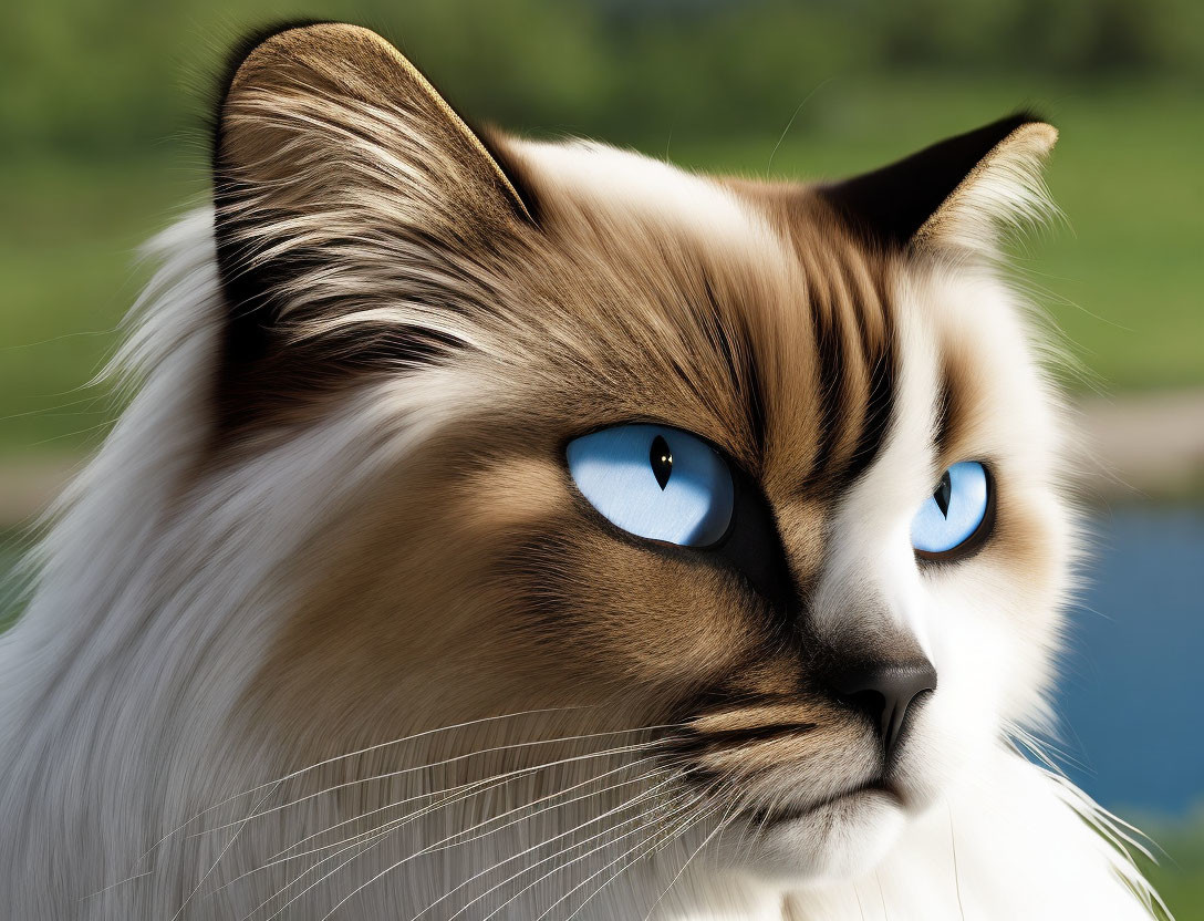 3D-portrait of a BIRMAN cat