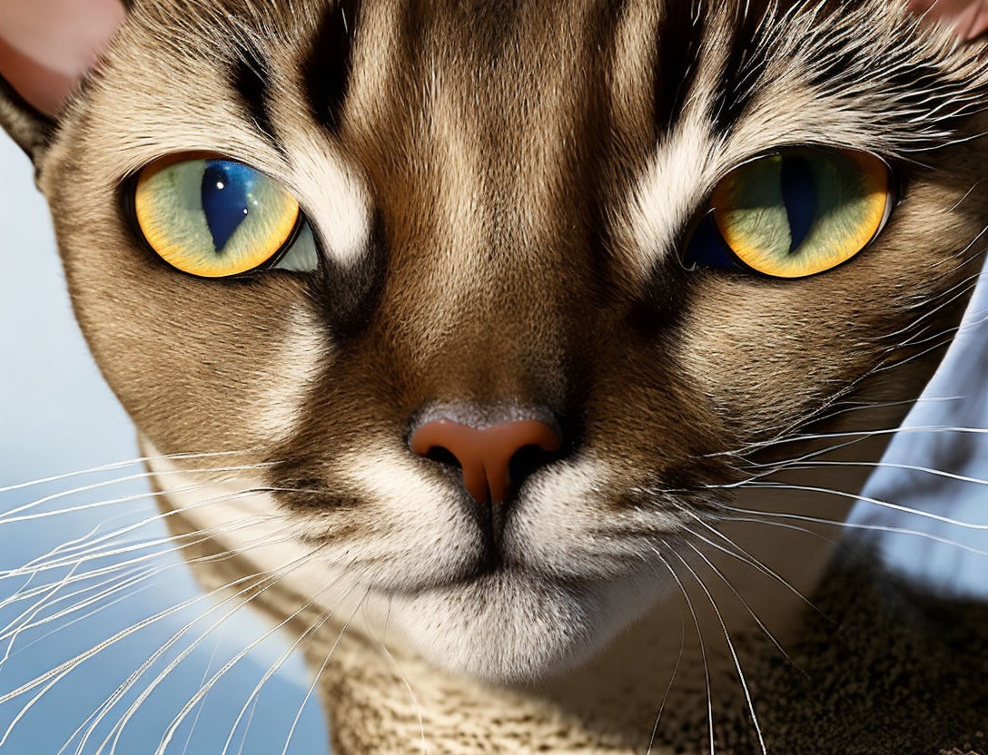 3D-portrait of a Cornish Rex cat