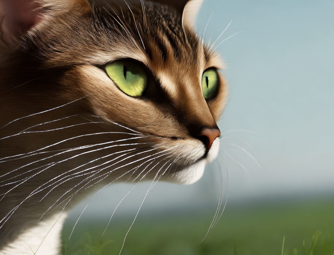  3D-portrait of a Oriental cat