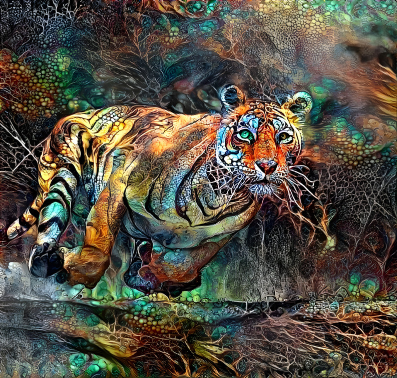 Running tiger