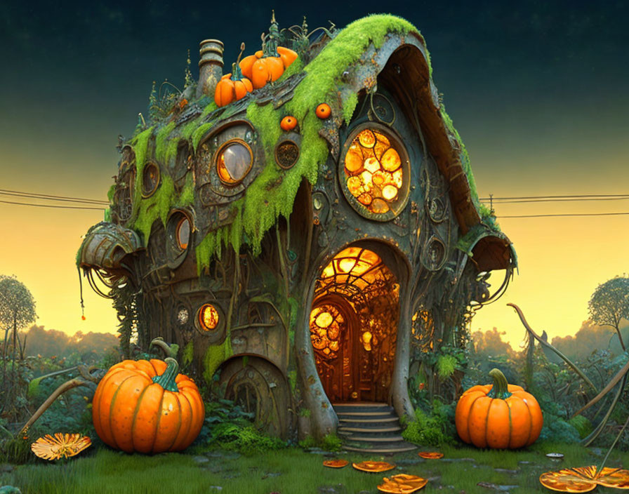 Steampunk Pumpkin House