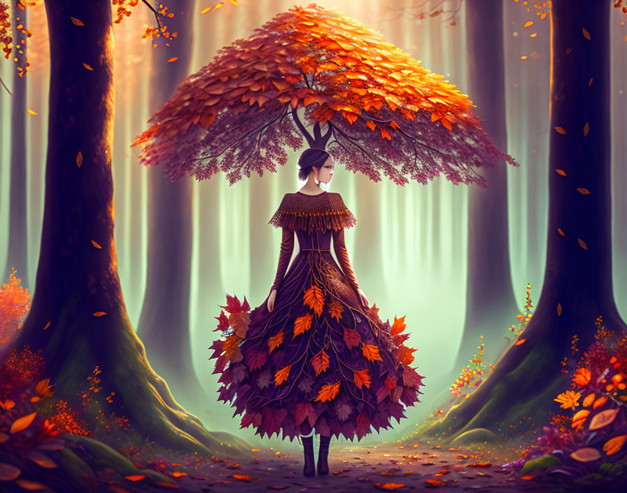 Autumn Tree Girl
