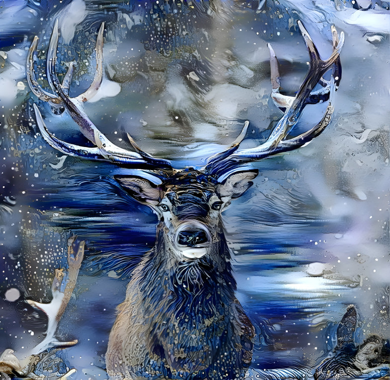 Deer in the Winterstorm