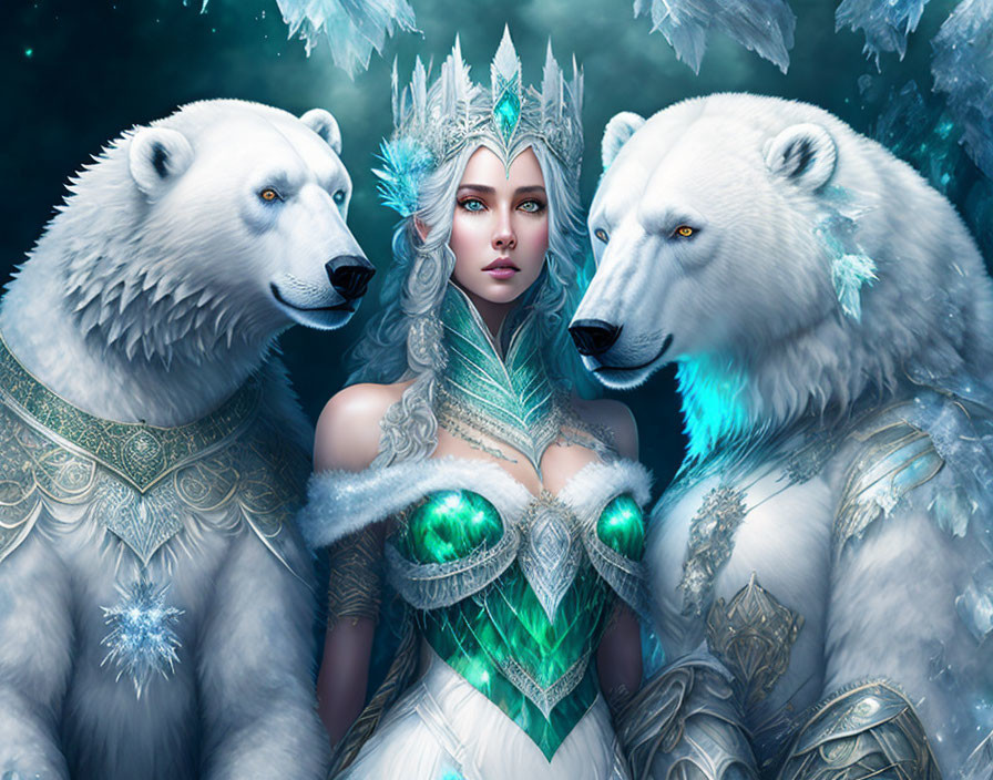 The Icequeen with her Protectors