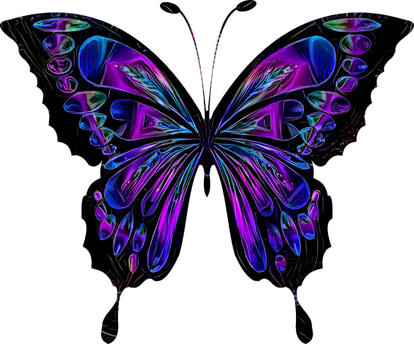 Purple/Blue Butterfly