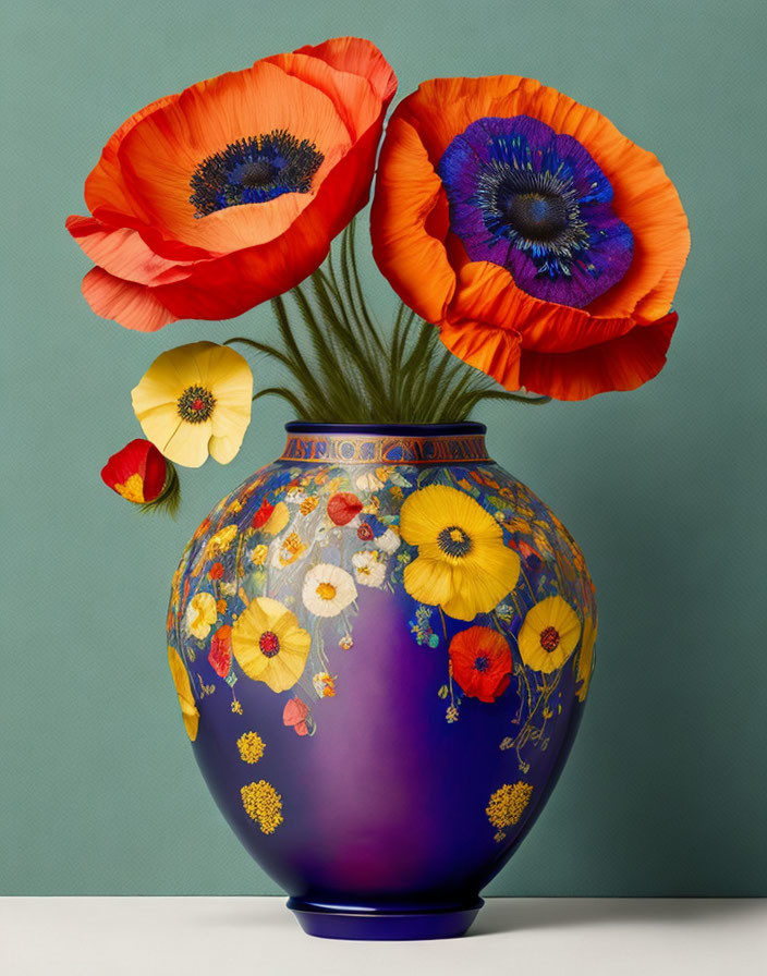 Vase with Poppy