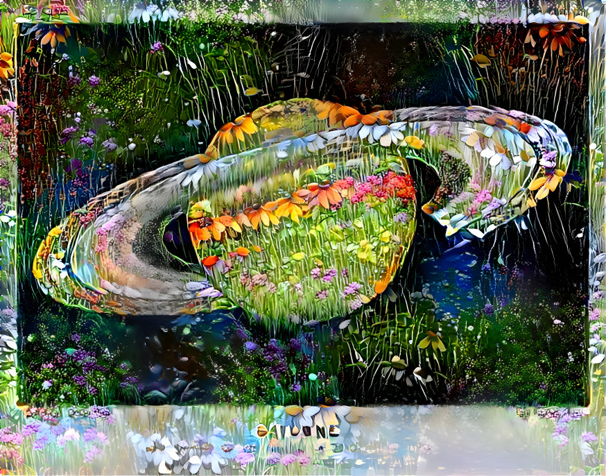 Saturn And Flowers