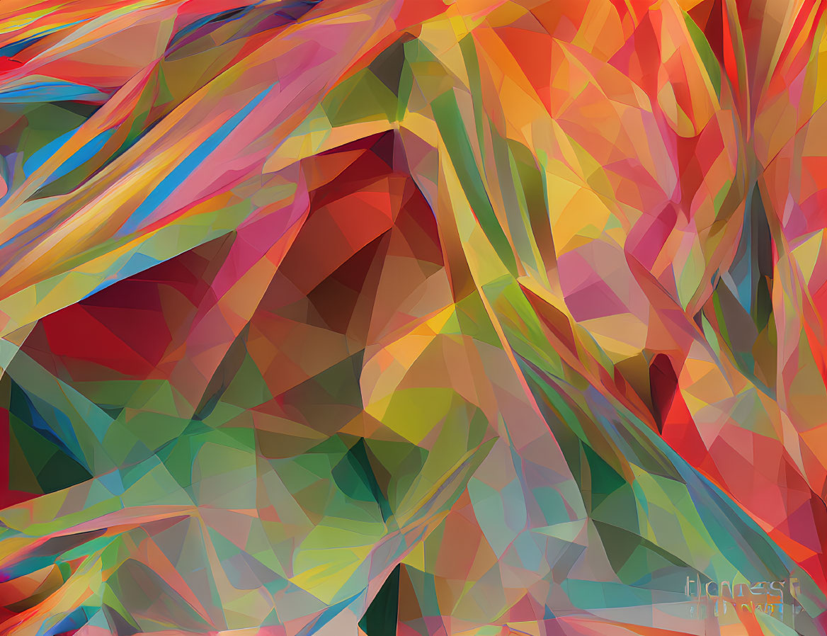 Colorful Geometric Background with Overlapping Polygons