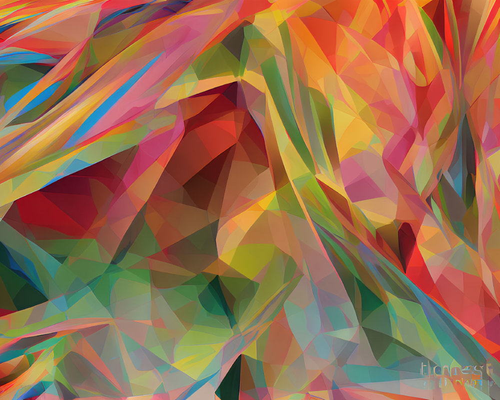 Colorful Geometric Background with Overlapping Polygons