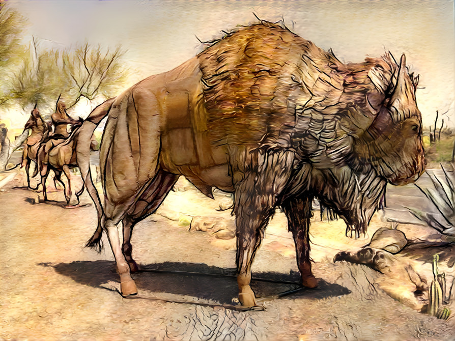 Bison in the Desert