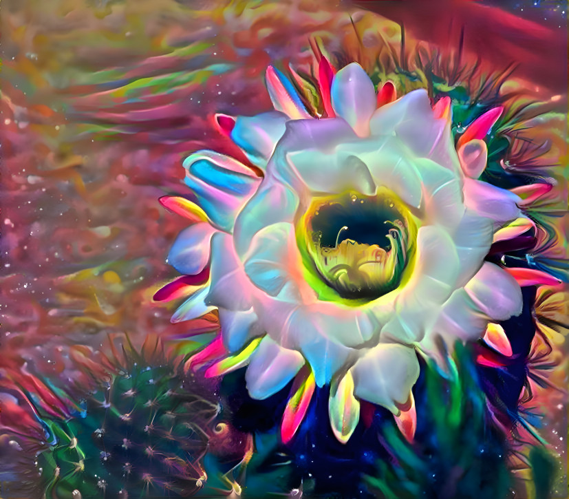 Colorful Saguaro Flower