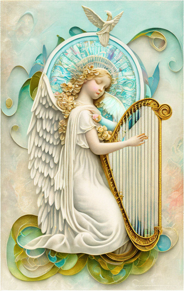 Easter Angel With Harp