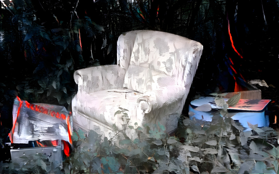 Discarded armchair 