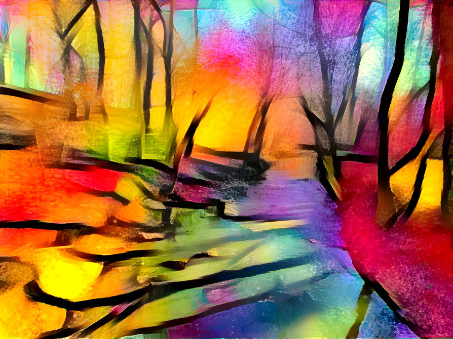 stained glass river