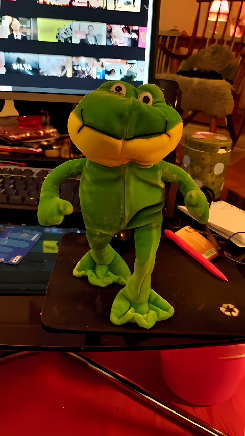 frog is happy