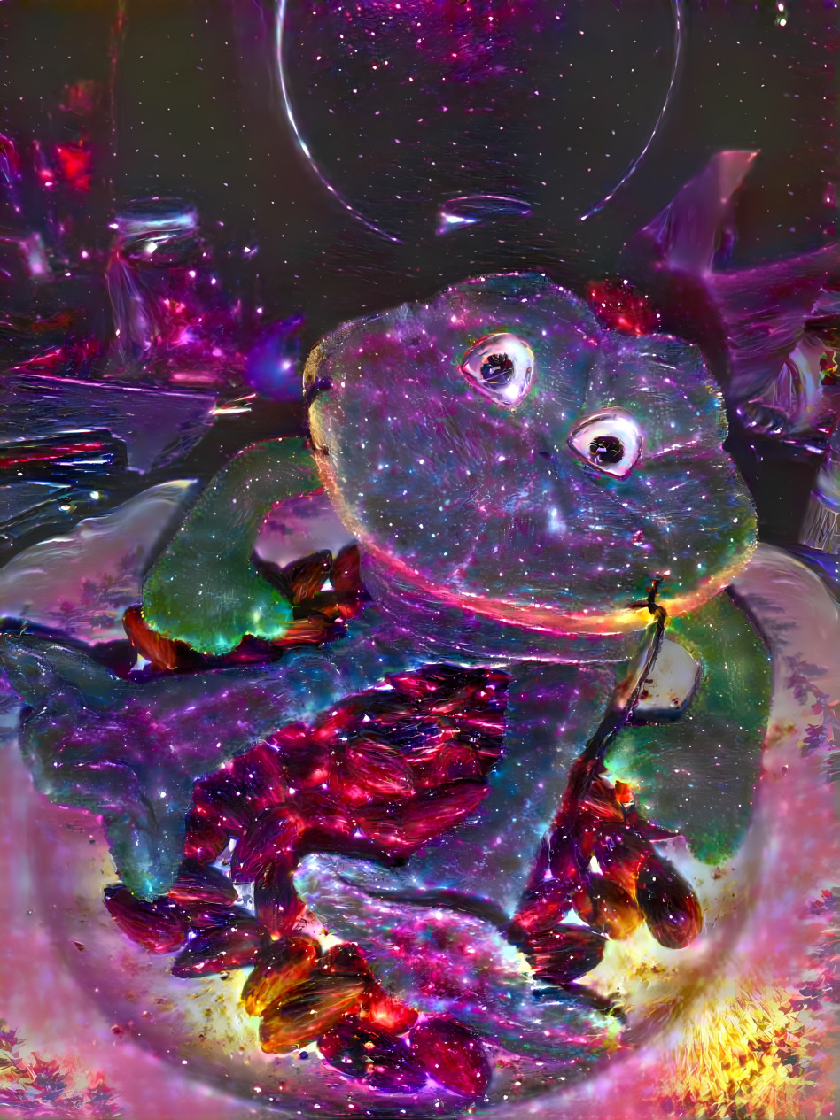 Flying saucer frog