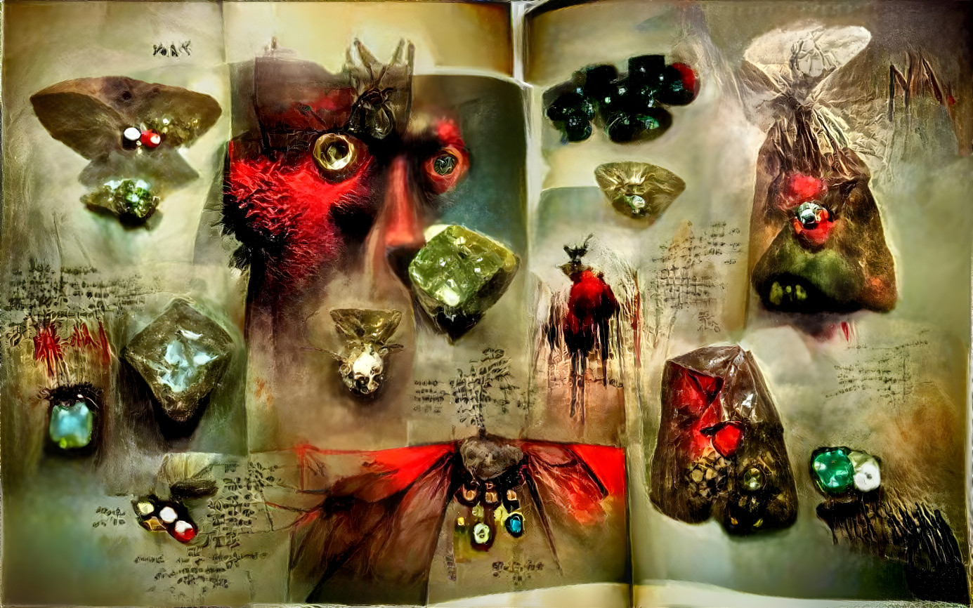 An assortment of rocks and jewels by Mothmen
