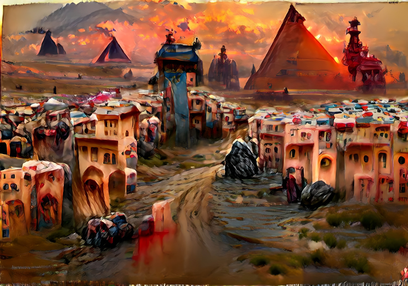 Pyramid builders settlement