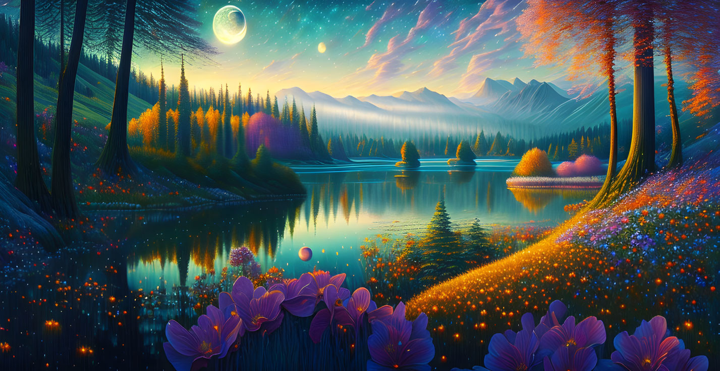Mystical magical dream lake of waterness
