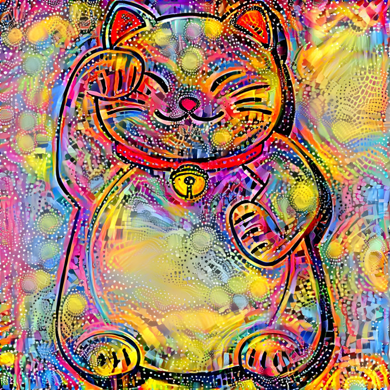 Lucky Cat with Color