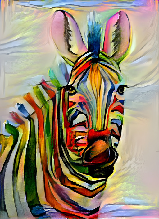 Shy but colorful zebra