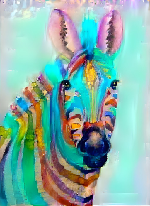 Watercolored Zebra