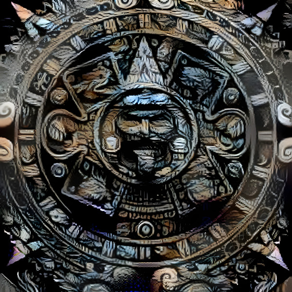Dark Wood Mayan Calendar