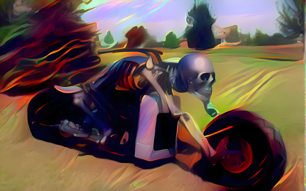 badass skull motorcycle