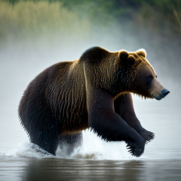 Bearly in the water 